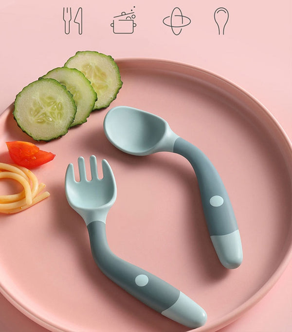 Baby Bendable Silicone Spoon and Fork